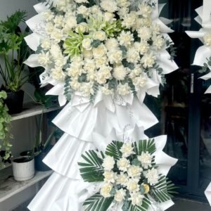 Kệ Hoa Tang Trắng - Kính Viếng Chia Buồn