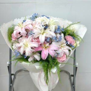 Bó Hoa Ly Mix Tone Siêu Sang Giấy Xé Xịn - Anh 1 - Tiem Hoa Luvina