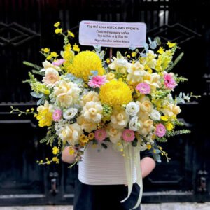 Các kệ hoa khai trương - hoa giỏ - Tiem Hoa Luvina
