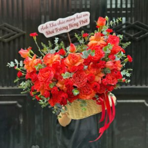 Các kệ hoa khai trương - hoa giỏ - Anh 9 - Tiem Hoa Luvina