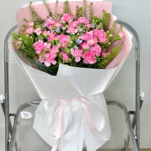 Phăng Hồng Mix Sao Xanh - Tiem Hoa Luvina