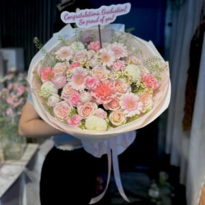 Tone Hồng Mix Mẫu 2 - Anh 1 - Tiem Hoa Luvina