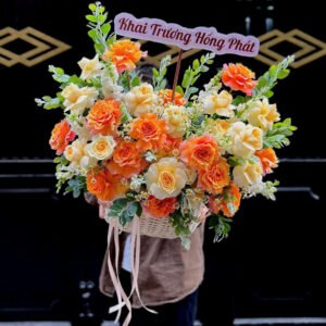 Giỏ Hoa Sáng Nay Làm Theo Yêu Cầu - Anh 1 - Tiem Hoa Luvina