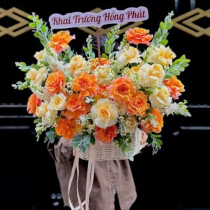 Giỏ Hoa Sáng Nay Làm Theo Yêu Cầu - Anh 2 - Tiem Hoa Luvina