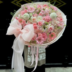 Tone Hồng Mix Size To Nơ To - Tiem Hoa Luvina
