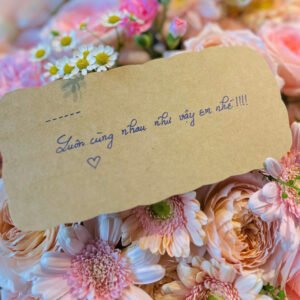 Tone Hồng Cam Mix Size Vừa - Anh 2 - Tiem Hoa Luvina