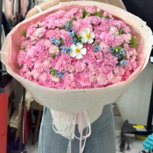 Phăng Hồng Chùm Mix Sao Xanh Nhiều Hoa Cực Xinh - Tiem Hoa Luvina