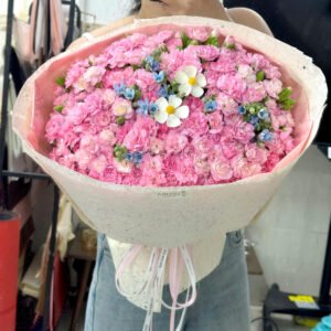 Phăng Hồng Chùm Mix Sao Xanh Nhiều Hoa Cực Xinh - Anh 2 - Tiem Hoa Luvina