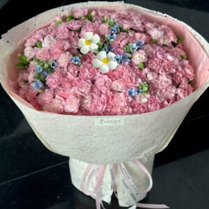 Phăng Hồng Chùm Mix Sao Xanh Nhiều Hoa Cực Xinh - Anh 3 - Tiem Hoa Luvina