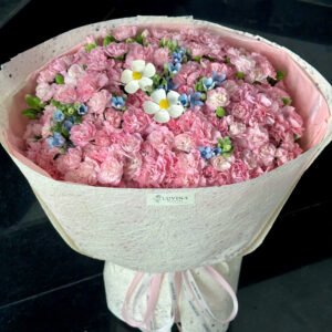 Phăng Hồng Chùm Mix Sao Xanh Nhiều Hoa Cực Xinh - Anh 4 - Tiem Hoa Luvina
