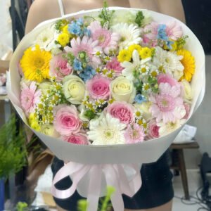 Hồng mix - Anh 2 - Tiem Hoa Luvina
