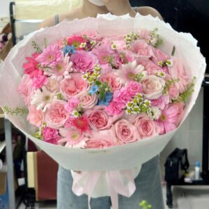 Hồng mix size to giấy xịn - Anh 3 - Tiem Hoa Luvina