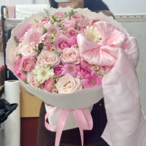 Hồng mix nhiều hoa giấy xịn - Anh 1 - Tiem Hoa Luvina